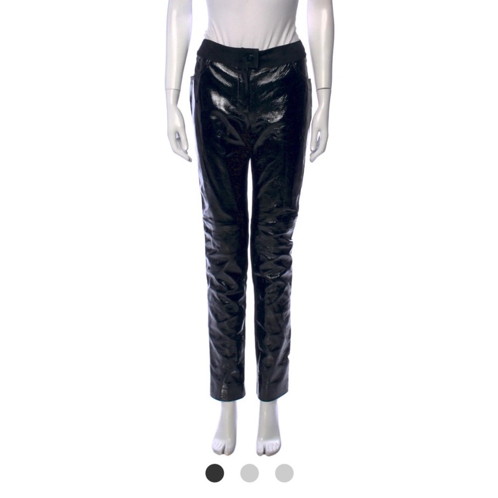 Chanel Vintage Calfskin Skinny Leg Pants Size Small